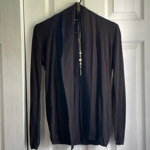 Express black colored open front cardigan sweater